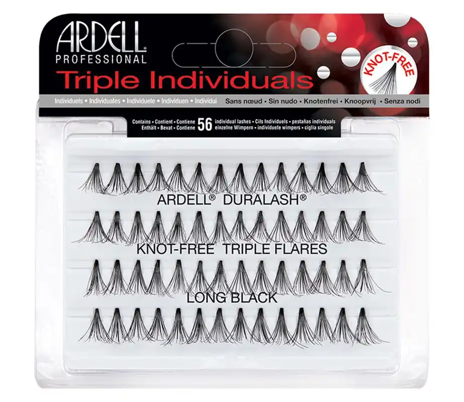 Ardell Triple Individuals Duralash - Triple Flares / Long Black (Knot-Free)
