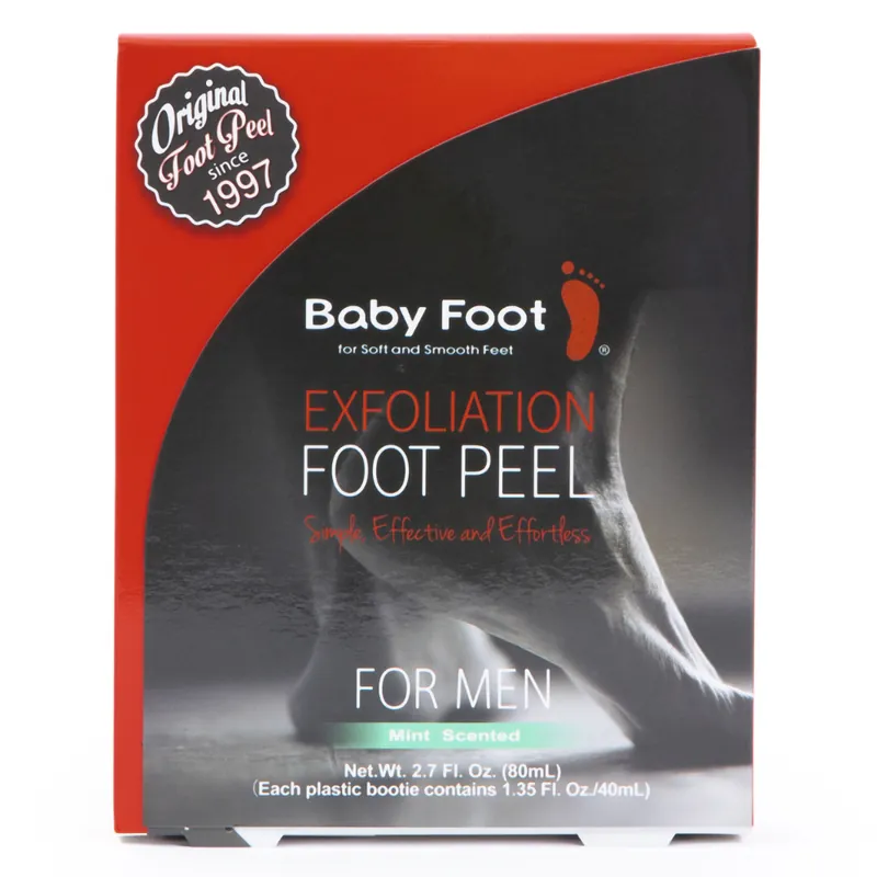 Baby Foot Exfoliation Foot Peel Kit For Men 2.4 oz - Mint Scented