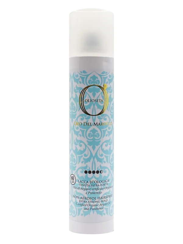 Barex Italiana Olioseta Oro Del Marocco Non-Aerosol Hairspray Extra Strong Hold 300 ml | Certified Organic Argan Oil and Panthenol