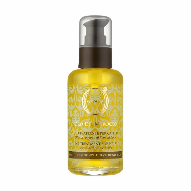 [Sample 0.17 oz] Barex Italiana Olioseta Oil Treatment For Hair | With Argan & Linseed Oils | For Fine Blond Hair | Oro Del Marocco - Free Sample