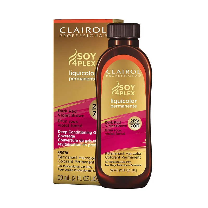 Clairol Professional Soy4Plex LiquiColor Permanent Hair Color - 2RV | 70R (Dark Red Violet Brown)