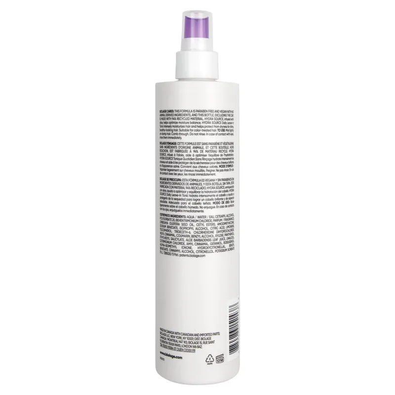 Biolage Hydra Source Daily Leave-In Tonic Spray 13.5 oz / 400 ml | For Dry Hair