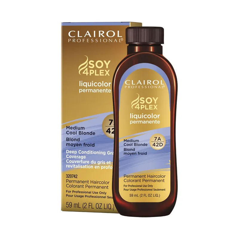 Clairol Professional Soy4Plex LiquiColor Permanent Hair Color - 7A | 42D (Medium Cool Blonde)