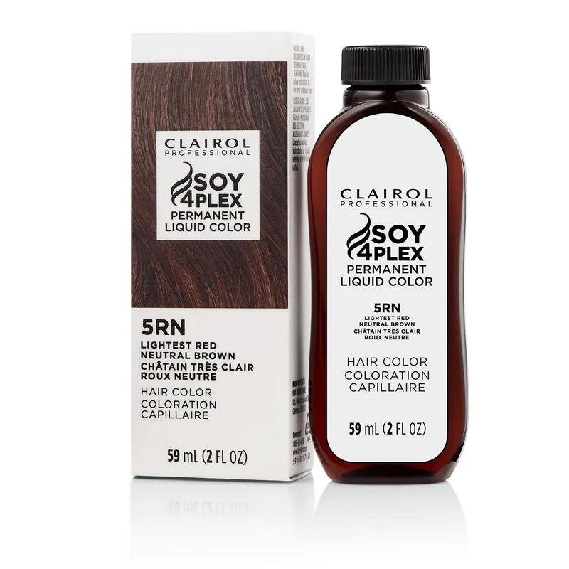 Clairol Professional Soy4Plex LiquiColor Permanent Hair Color - 5RN | 75R (Lightest Red Neutral Brown)