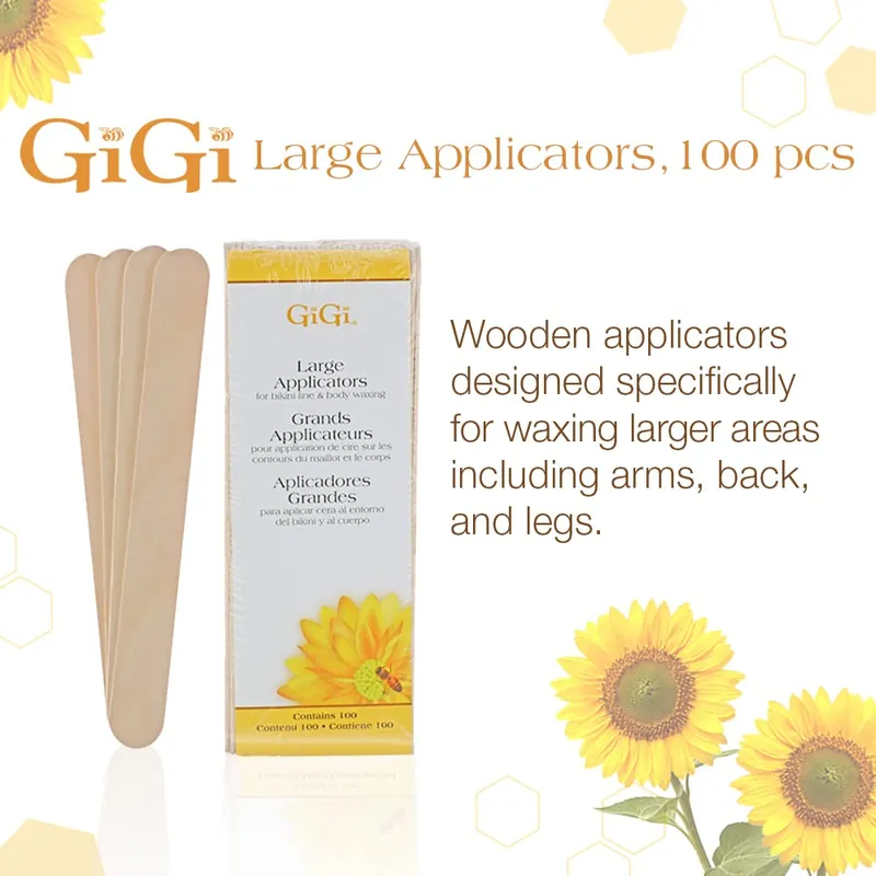 GiGi Large Applicators - 100 Pack | For Bikini Line & Body Waxing
