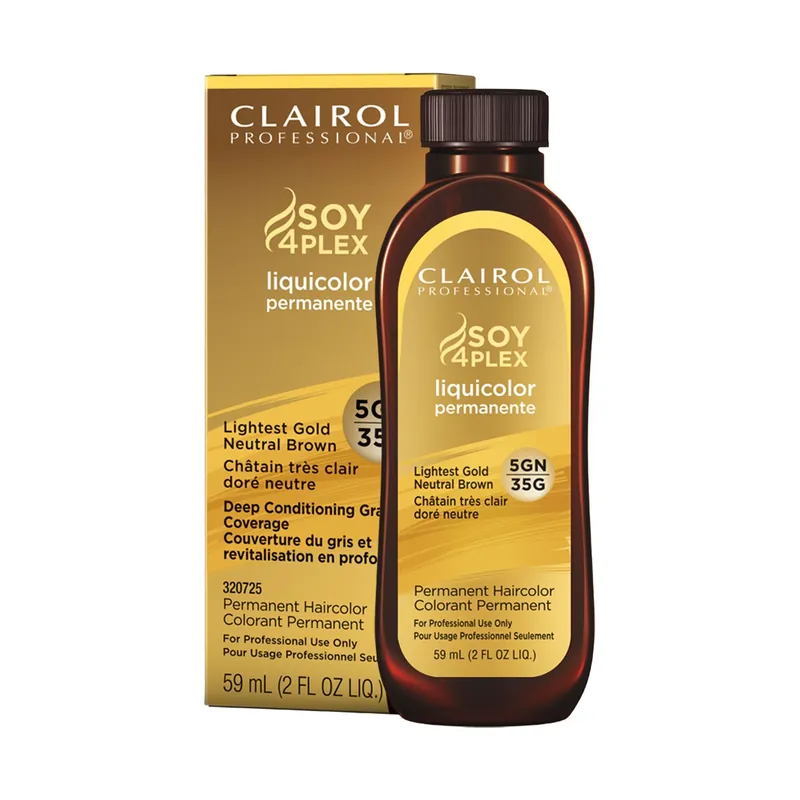 Clairol Professional Soy4Plex LiquiColor Permanent Hair Color - 5GN | 35G (Lightest Gold Neutral Brown)