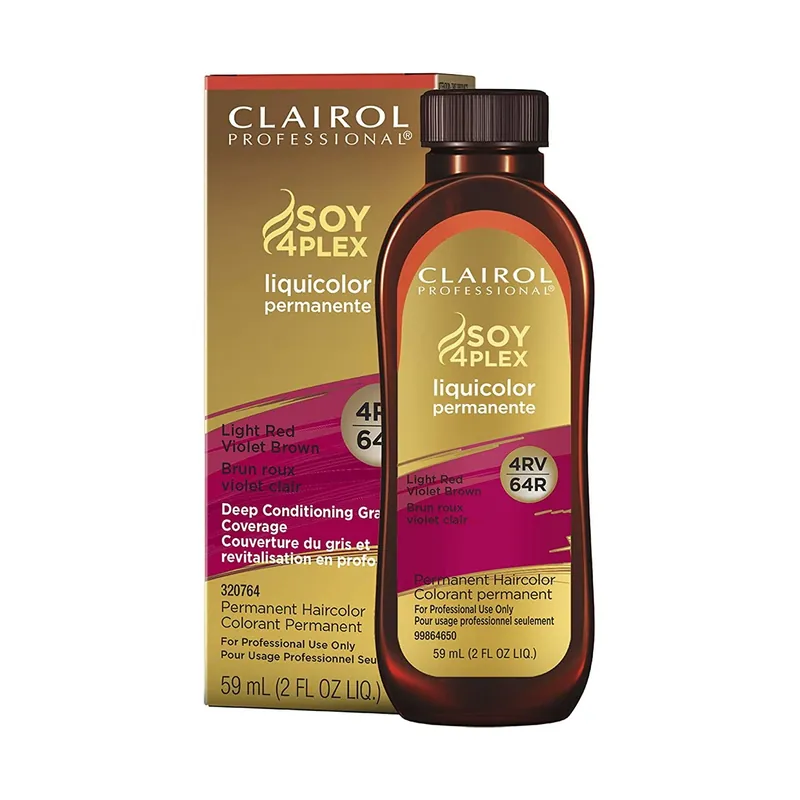 Clairol Professional Soy4Plex LiquiColor Permanent Hair Color - 4RV | 64R (Light Red Violet Brown)