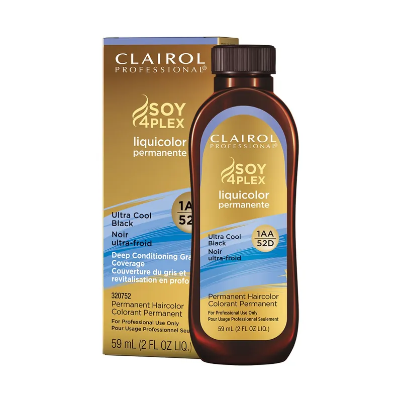 Clairol Professional Soy4Plex LiquiColor Permanent Hair Color - 1AA | 52D (Ultra Cool Black)