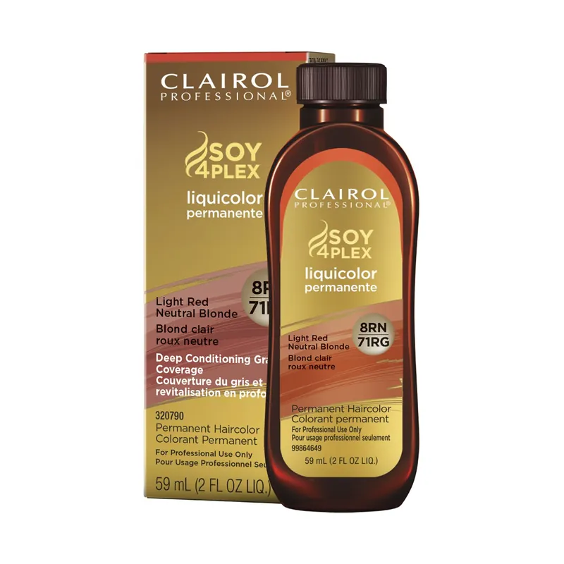 Clairol Professional Soy4Plex LiquiColor Permanent Hair Color - 8RN | 71RG (Light Red Neutral Blonde)