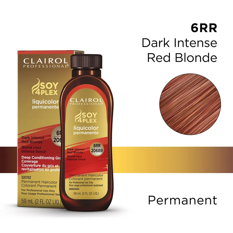Clairol Professional Soy4Plex LiquiColor Permanent Hair Color - 6RR | 206RR (Dark Intense Red Blonde)
