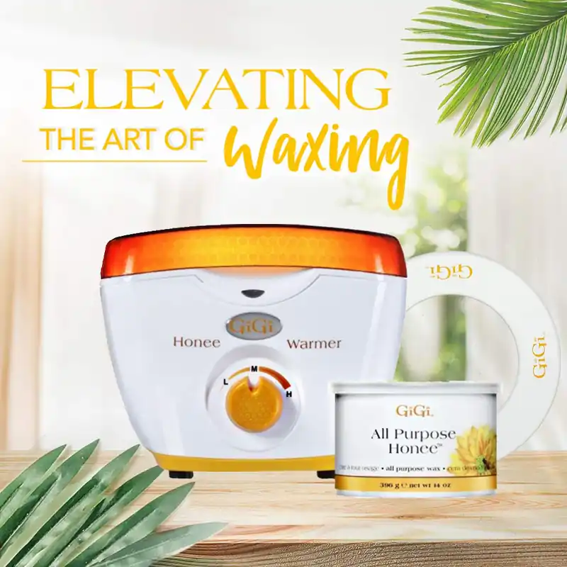 GiGi Honee Wax Warmer + All Purpose Honee Wax 14 oz | Hair Removal Waxing Kit