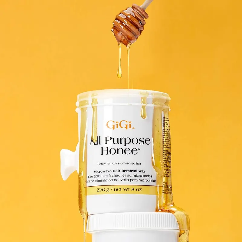 GiGi Microwave Hair Removal Wax 8 oz / 226 g - All Purpose Honee | Gently Removes Unwanted Hair