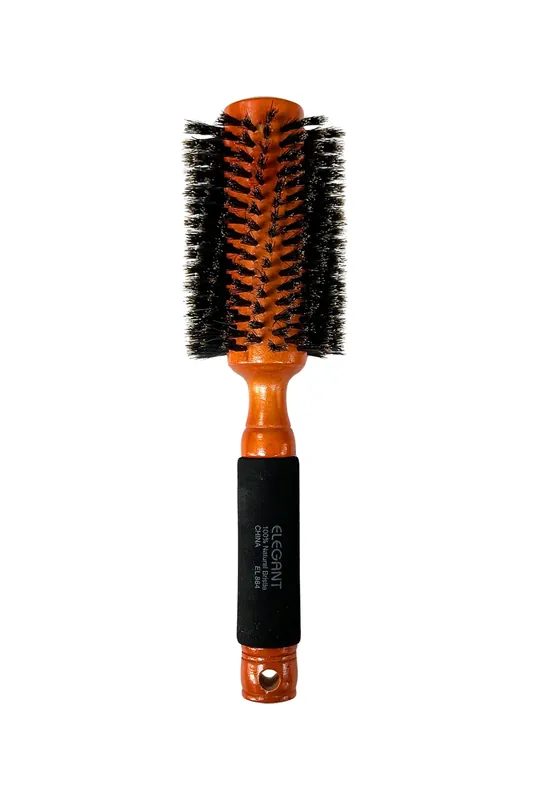 Elegant #864 Round Boar Hairbrush With Soft Handle - Large (3")