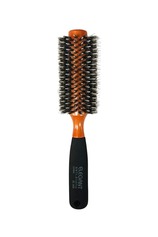 Elegant #858 Anti-Static Round Nylon & Porcupine Hairbrush (2.25")