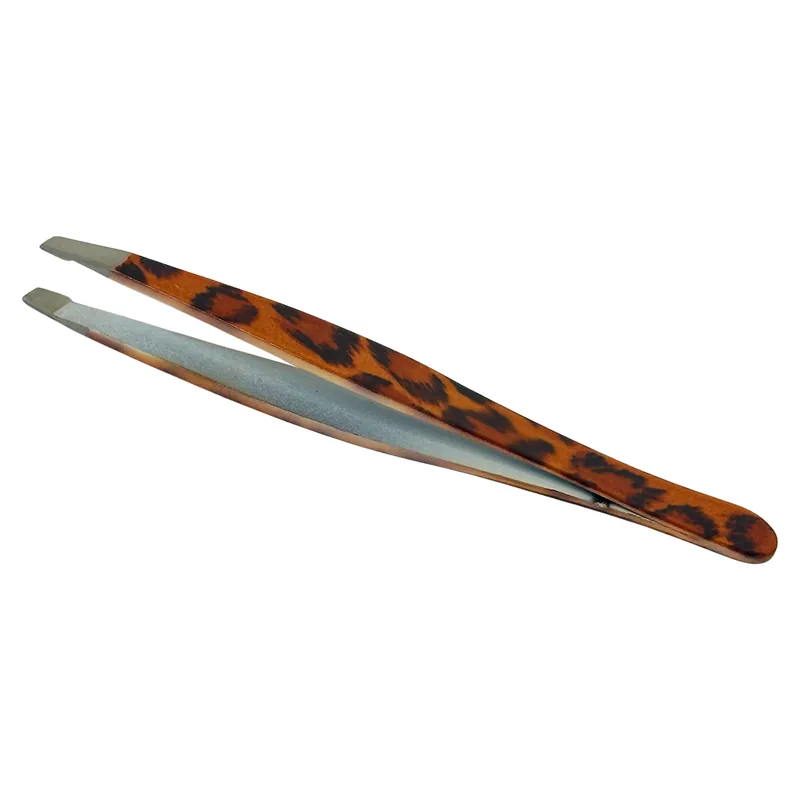 Esthetic Plus #2952 Stainless Steel Slanted Tweezer (3.75") - Animal Patterns Vary