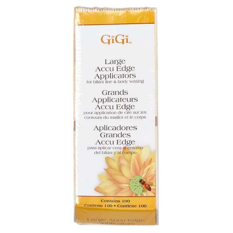 GiGi Large Accu Edge Applicators - 100 Pack | For Bikini Line & Body Waxing
