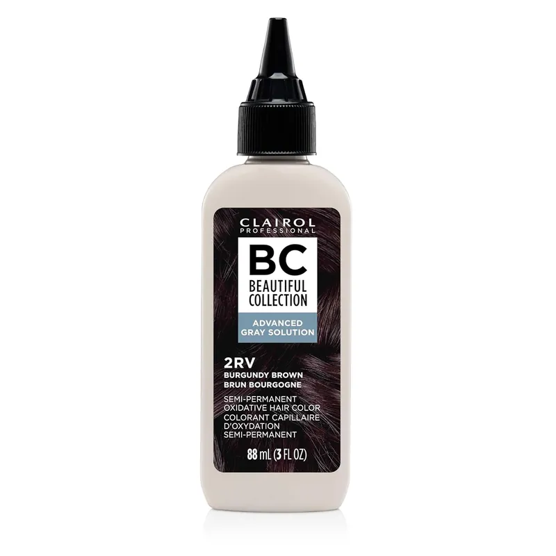 Clairol Professional Beautiful Collection Semi-Permanent Hair Color - 2RV Burgundy Brown (Advanced Gray Solutions)