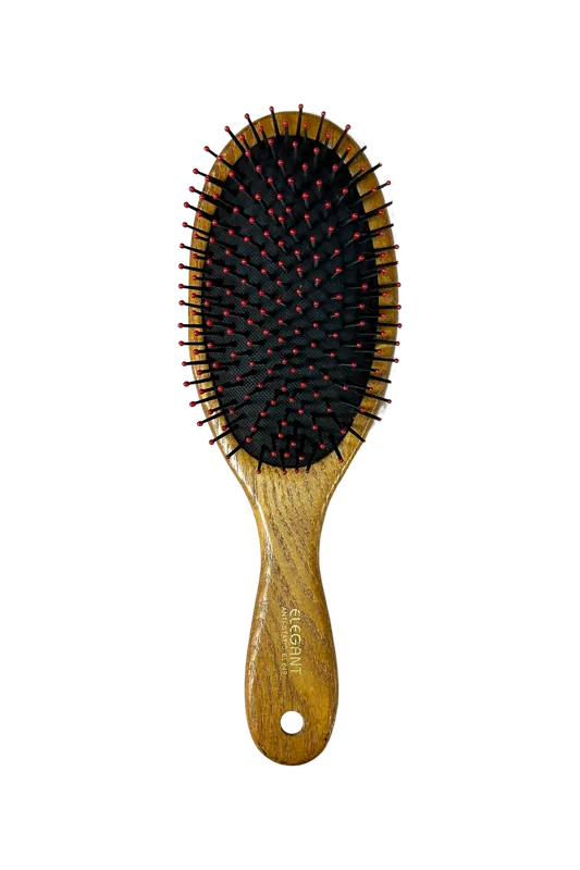 Elegant #849 Anti-Static Oval Ashwood Pin Hairbrush - Large (9.5")
