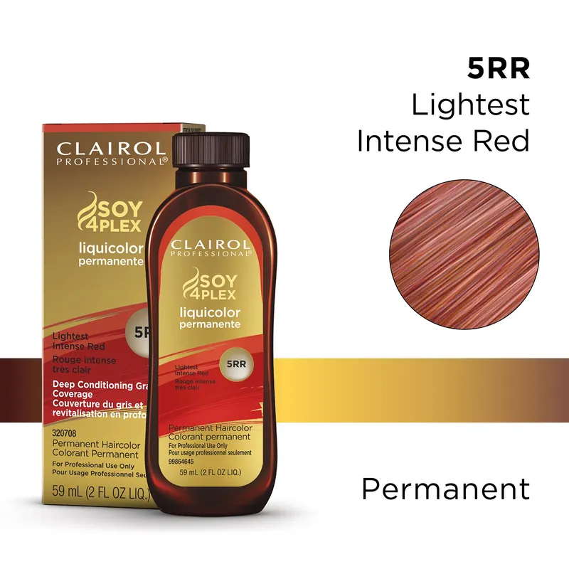 Clairol Professional Soy4Plex LiquiColor Permanent Hair Color - 5RR (Lightest Intense Red)