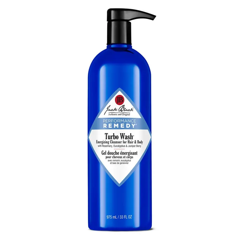 Jack Black Performance Remedy Turbo Wash 33 oz / 975 ml | Energizing Cleanser for Hair & Body