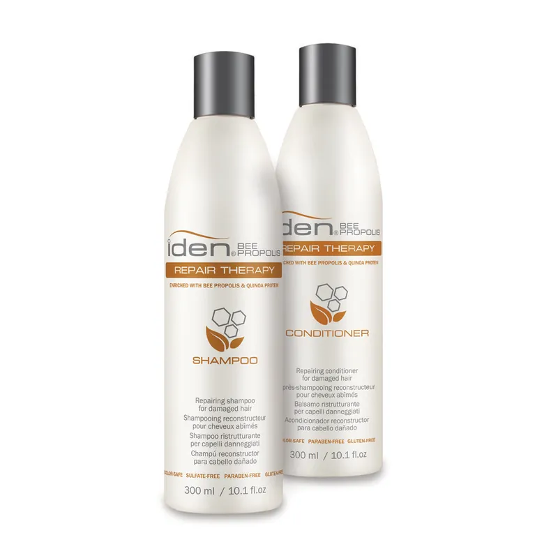 Iden Bee Propolis Repair Therapy Repairing Shampoo and Conditioner For Damaged Hair 10.1 Oz Duo Set