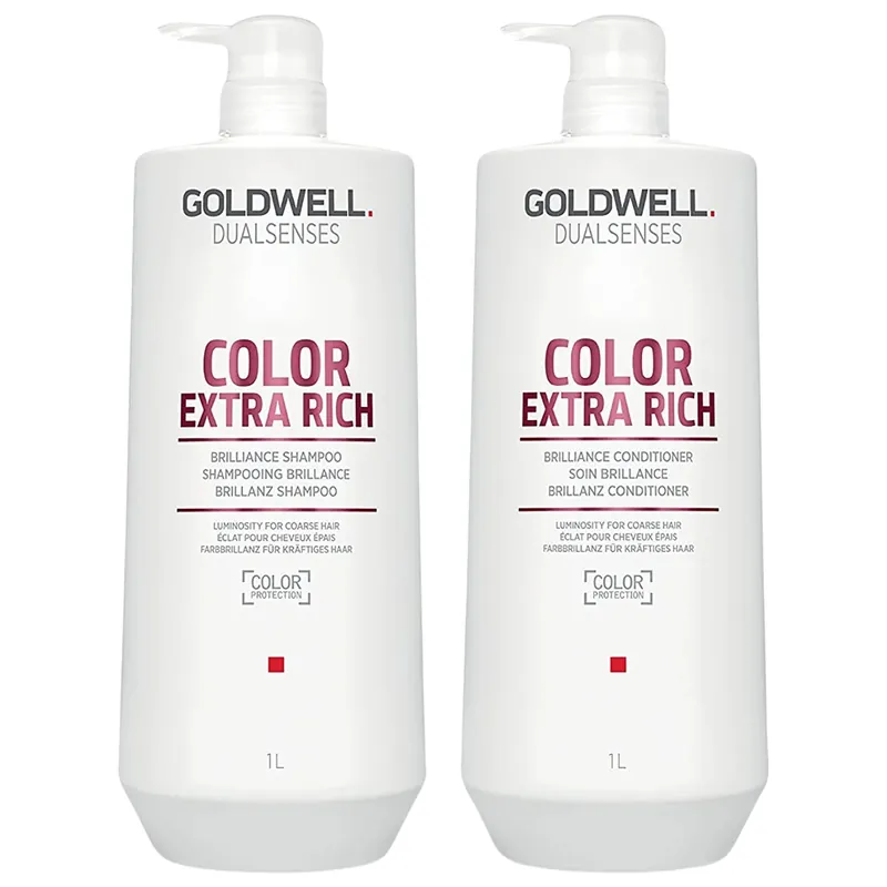 Goldwell Dualsenses COLOR EXTRA RICH Brilliance Shampoo & Conditioner Duo Liter / 33.8 oz