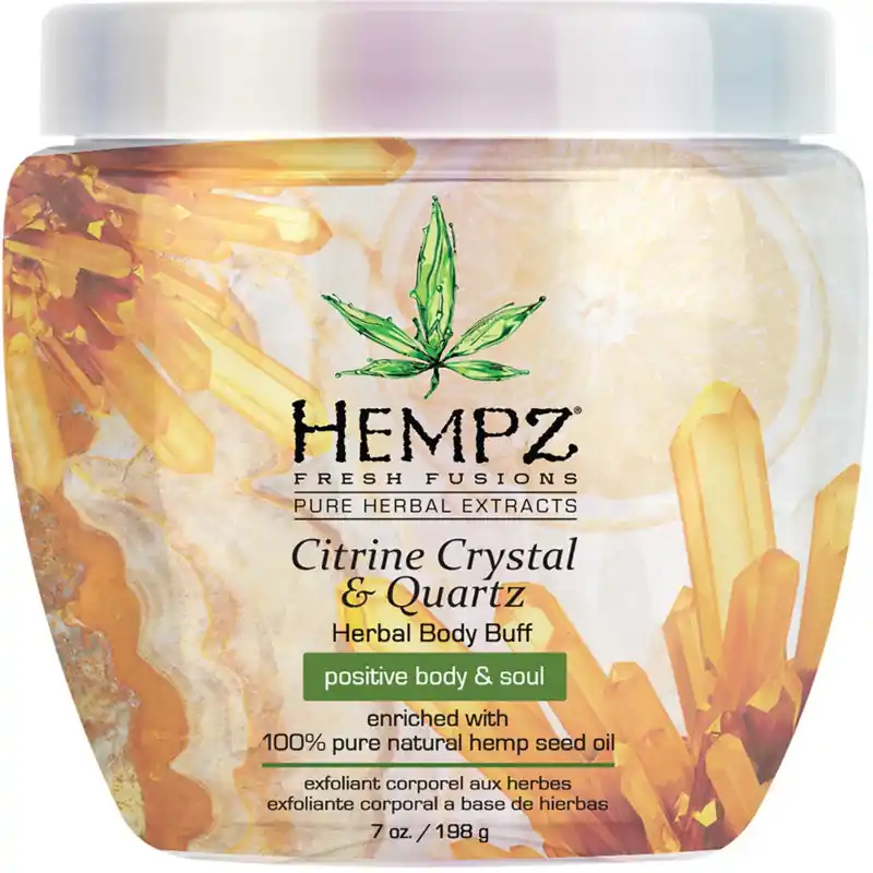 Hempz Citrine Crystal & Quartz Herbal Body Buff 7 Oz