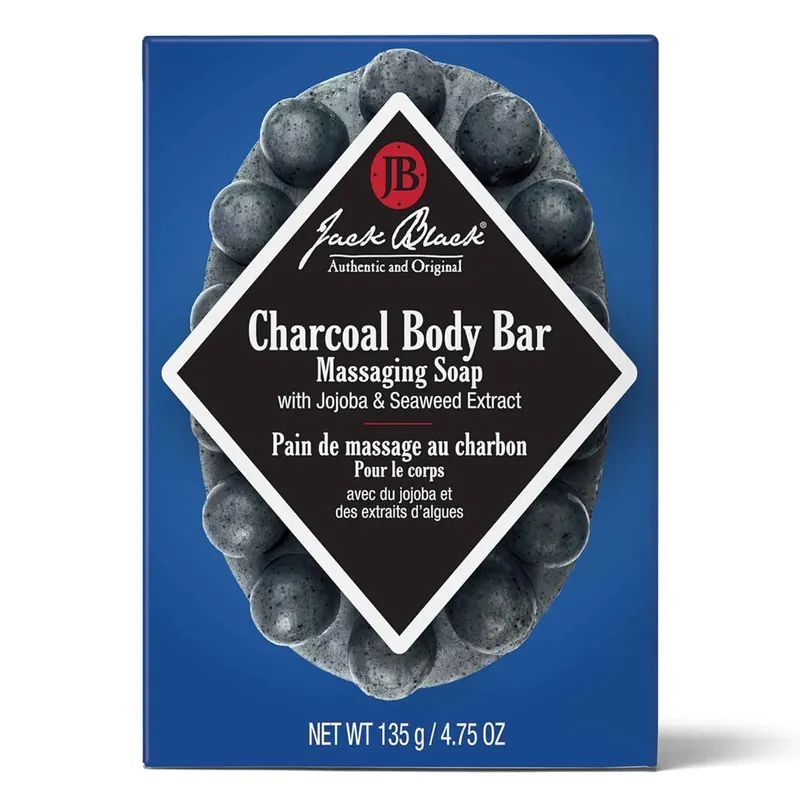 Jack Black Charcoal Body Bar 4.75 oz / 135 g | Massaging Soap