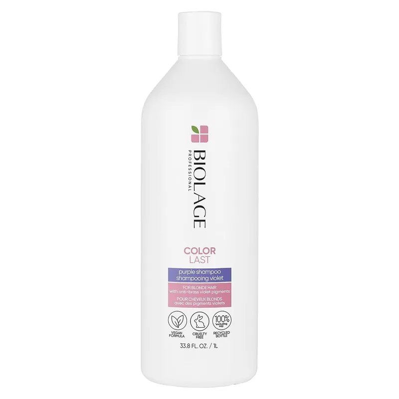 Biolage COLOR LAST Purple Shampoo Liter / 33.8 oz | For Color-Treated Hair