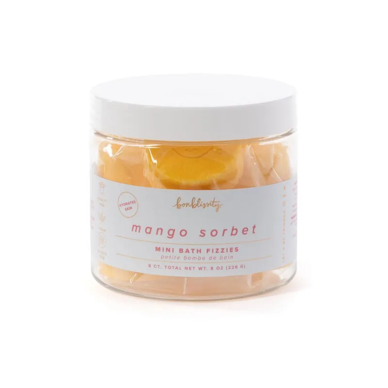 Mango Sorbet - Bonblissity Mini Bath Fizzies | 8 ct