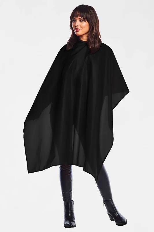 Betty Dain Whisper Styling Cape - Black / Snap Closure