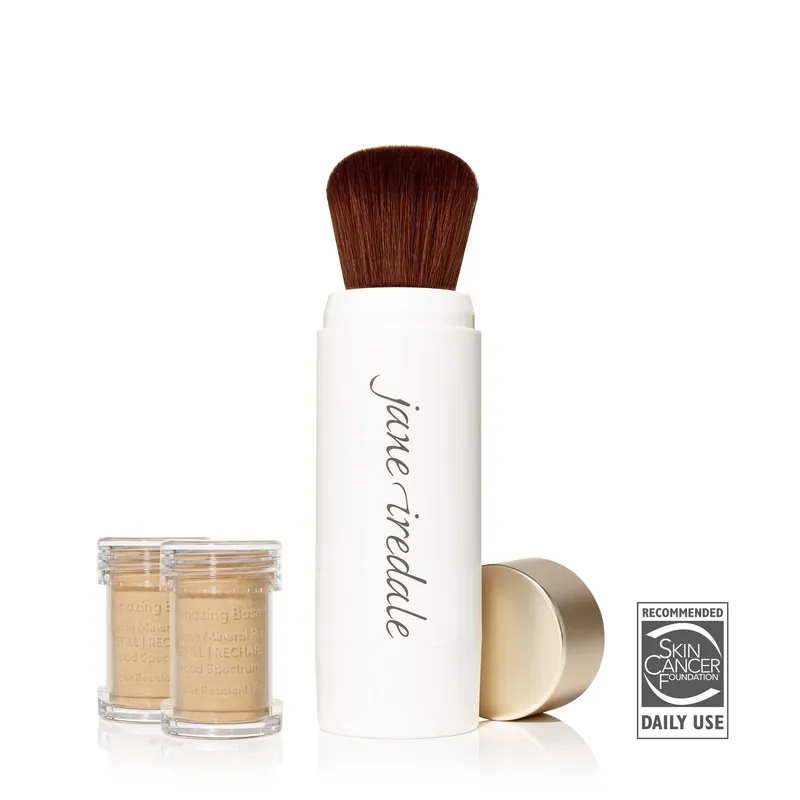 Jane Iredale Amazing Base Loose Mineral Powder Refillable Brush SPF 20 - Warm Sienna