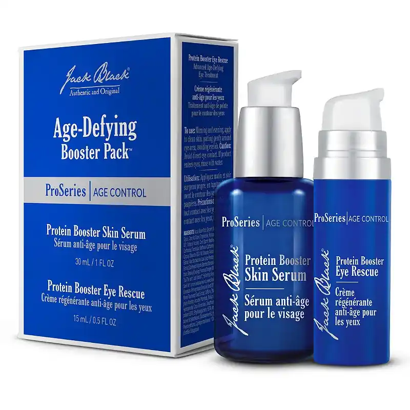 [Sample 0.05 oz] Jack Black Protein Booster Skin Serum & Eye Rescue | ProSeries | Age Control - Free Sample