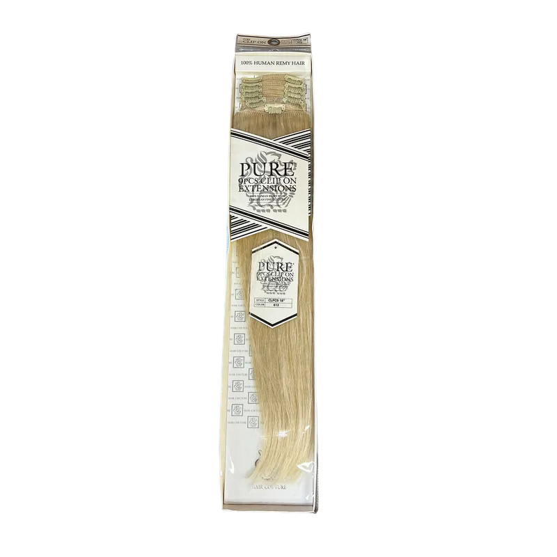 Hair Couture 9 Pc Pure Clip On Extensions Cream 18" 613
