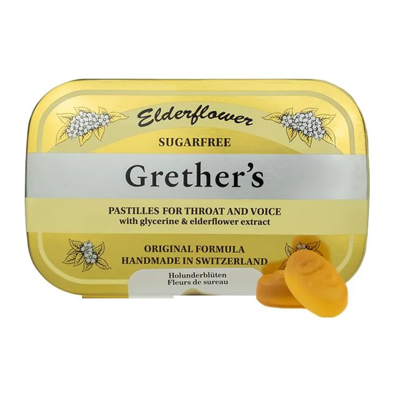 Grether's Pastilles 3.75 oz / 110 g - Elderflower Sugarfree