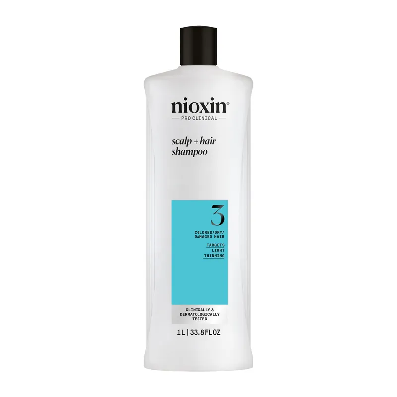 Nioxin System 3 Scalp + Hair Shampoo Liter / 33.8 oz | Colored / Damaged / Dry Hair
