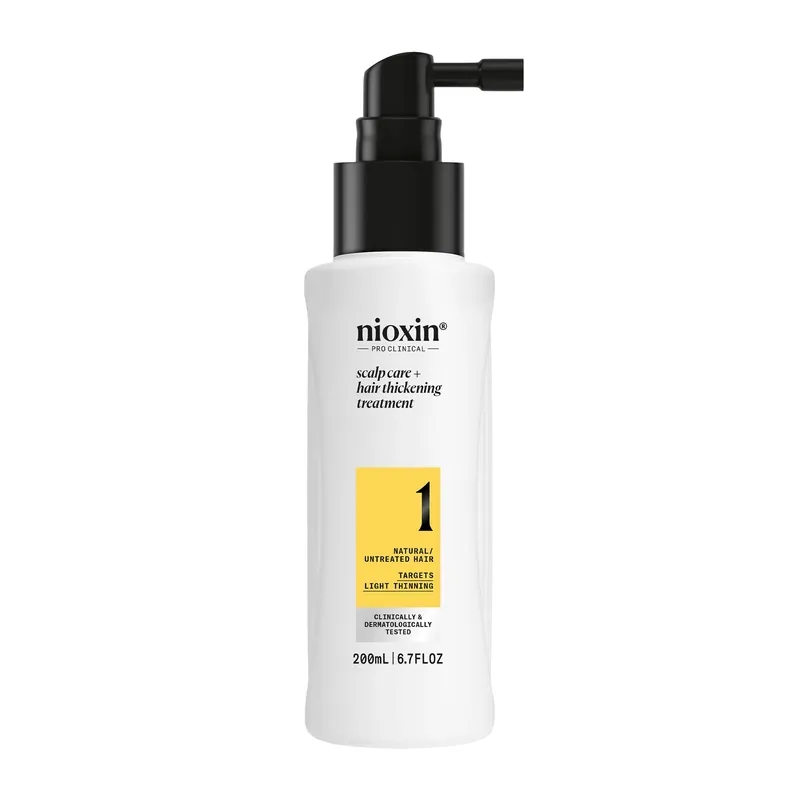 Nioxin System 1 Scalp Care + Hair Thickening Treatment 6.7 oz / 200 ml | Natural / Untreated Hair