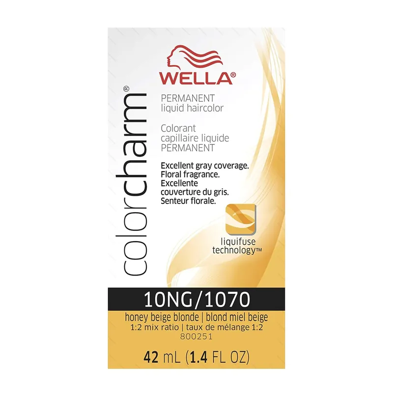 Wella ColorCharm Permanent Liquid Hair Color 42 ml / 1.4 oz - 10NG / 1070 Honey Beige Blonde