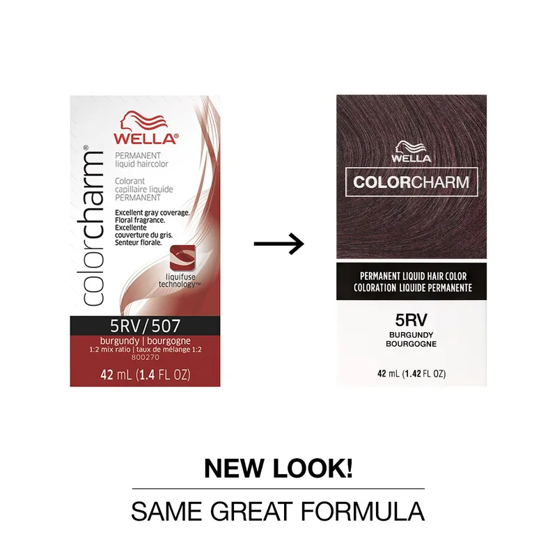 Wella ColorCharm Permanent Liquid Hair Color 42 ml / 1.4 oz - 5RV / 507 Burgundy