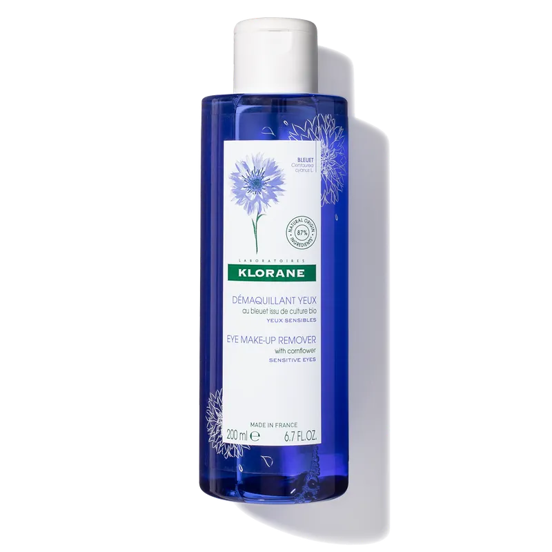 Klorane Eye Make-Up Remover 6.7 oz / 200 ml | With Cornflower
