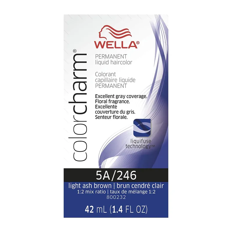 Wella ColorCharm Permanent Liquid Hair Color 42 ml / 1.4 oz - 5A / 246 Light Ash Brown