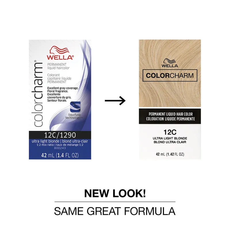 Wella ColorCharm Permanent Liquid Hair Color 42 ml / 1.4 oz - 12C / 1290 Ultra Light Blonde