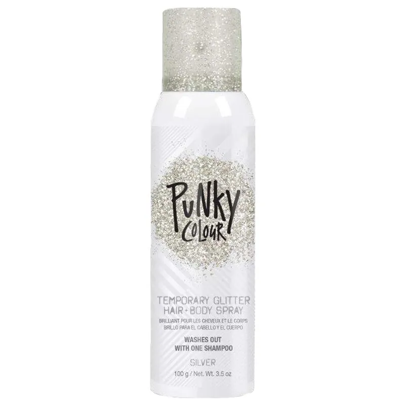 Punky Colour Temporary Hair Color & Body Glitter Spray 3.5 oz / 100 g - Silver