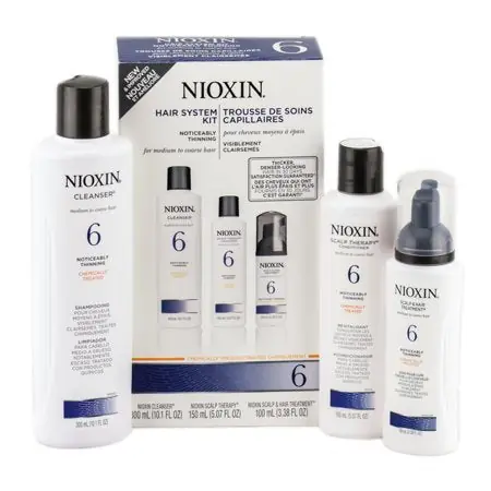 Nioxin System 6 Shampoo, Conditioner & Treatment 3-Step Kit | Chemically Treated Hair / Progressed Thinning
