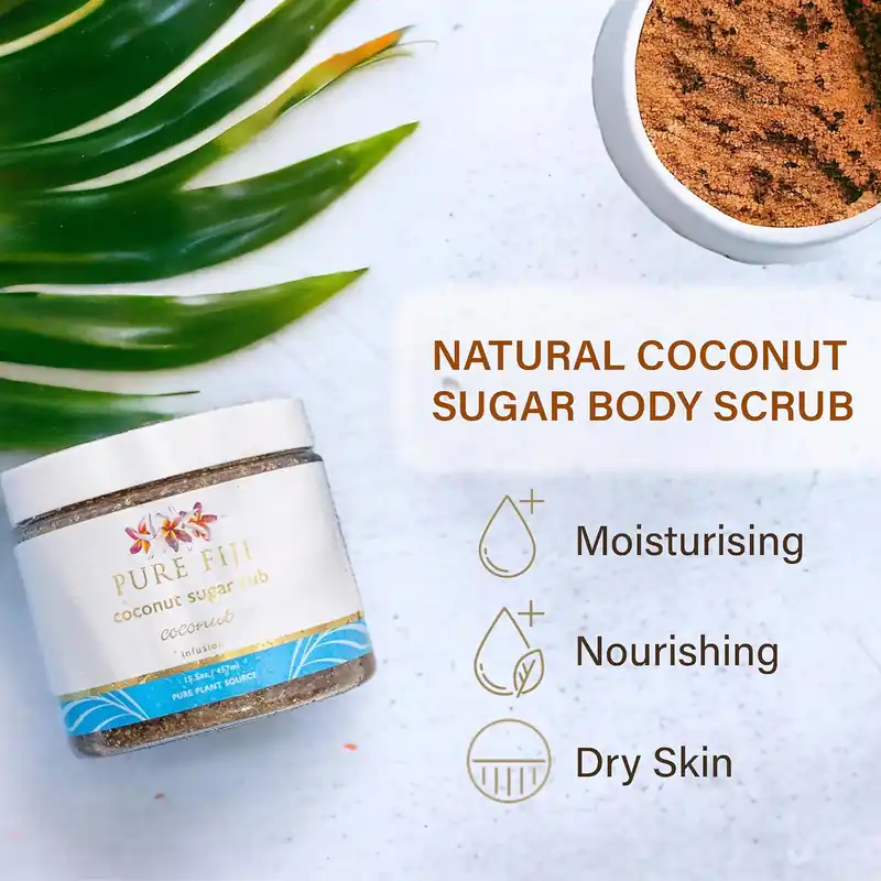 Pure Fiji Coconut Sugar Rub 15.5 oz / 457 ml - Coconut