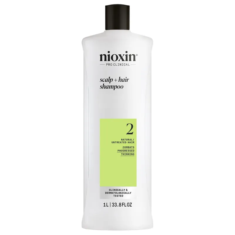 Nioxin System 2 Scalp + Hair Shampoo Liter / 33.8 oz | Natural / Untreated Hair