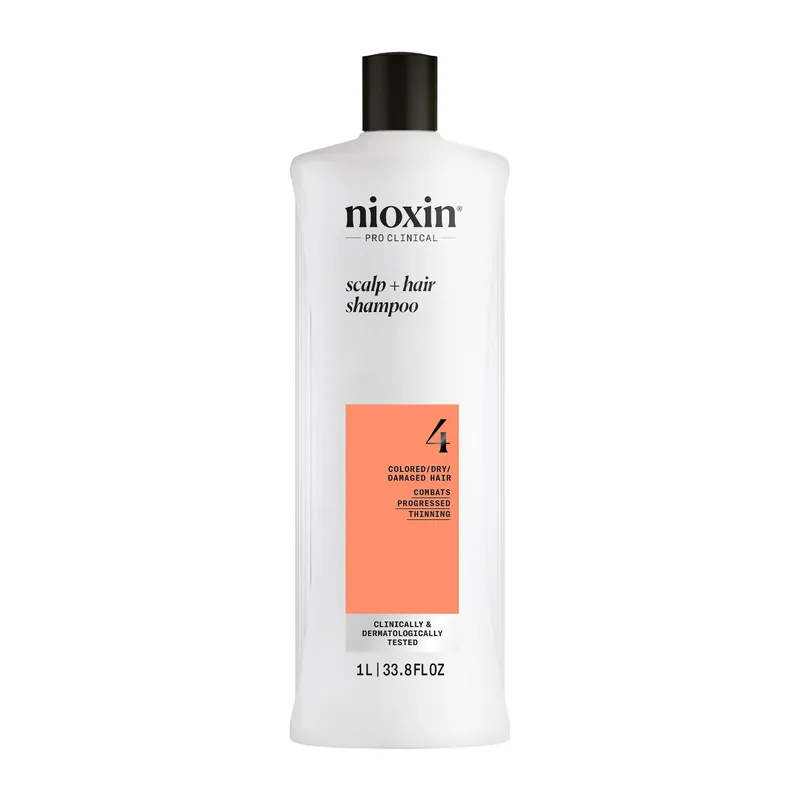 Nioxin System 4 Scalp + Hair Shampoo Liter / 33.8 oz | Colored / Dry / Damaged Hair