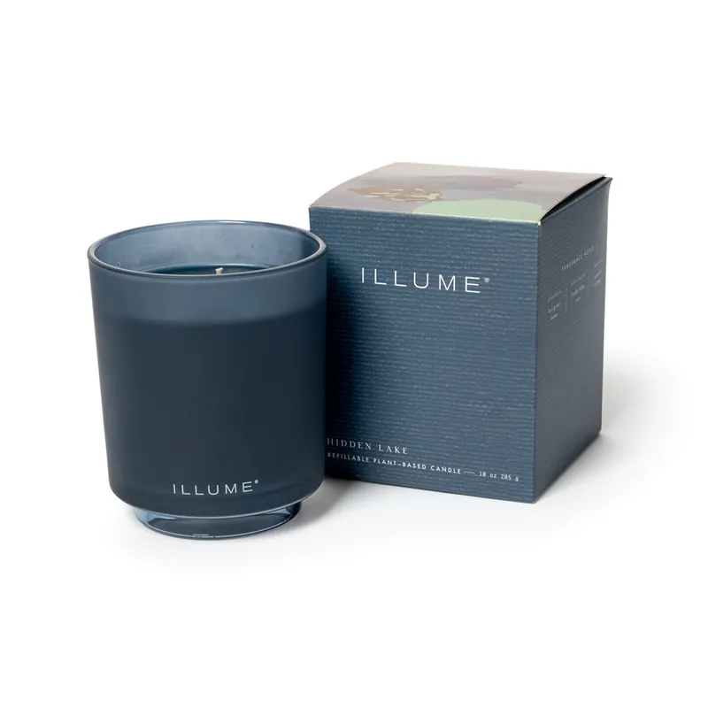 Illume Boxed Glass Candle 10 oz / 285 g - Hidden Lake