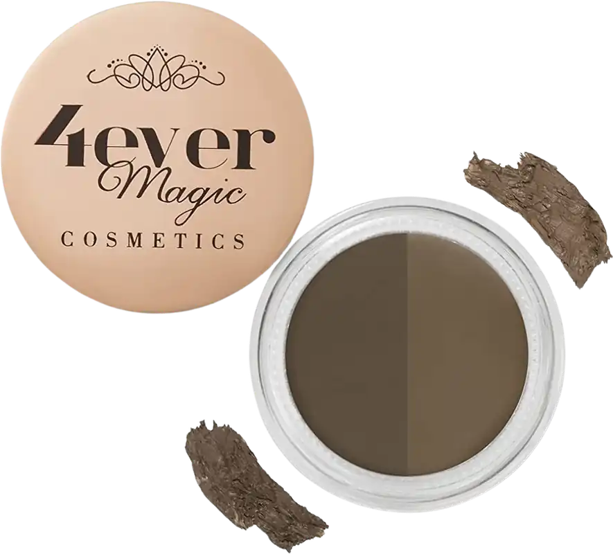 4ever Magic Cosmetics Double Shade Eyebrow Gel + Brush 0.14 oz - Magic Dazzle Brown