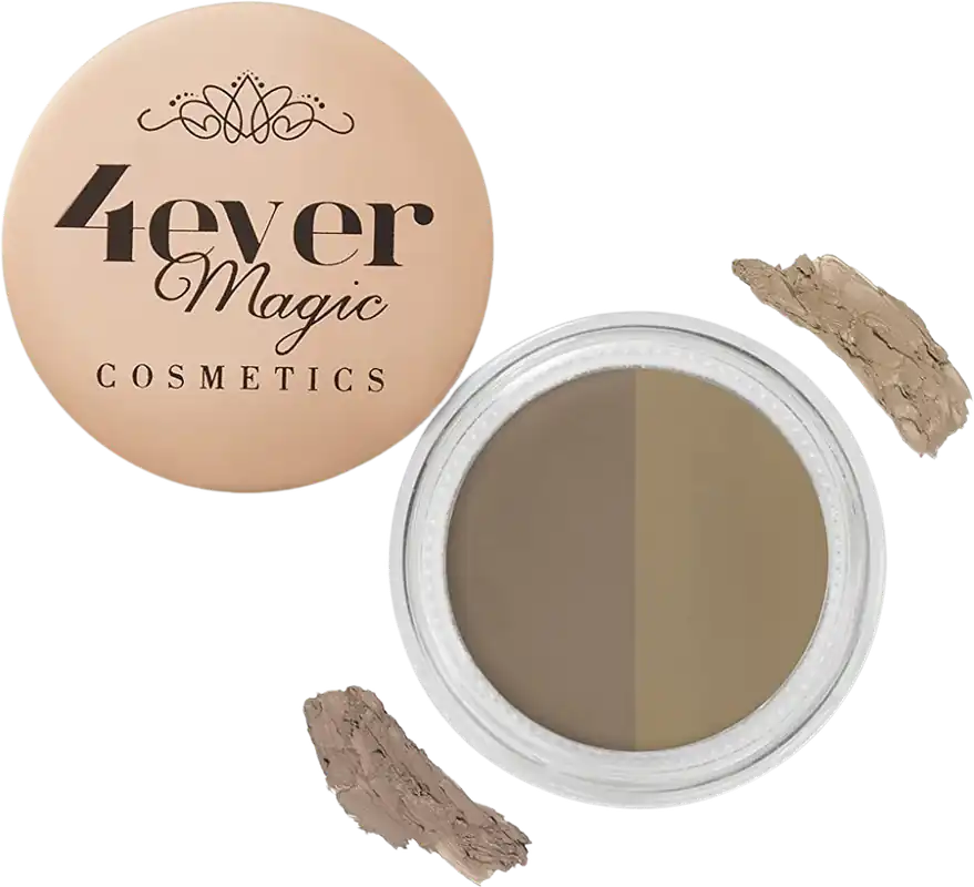 4ever Magic Cosmetics Double Shade Eyebrow Gel + Brush 0.14 oz - Mystical Taupe